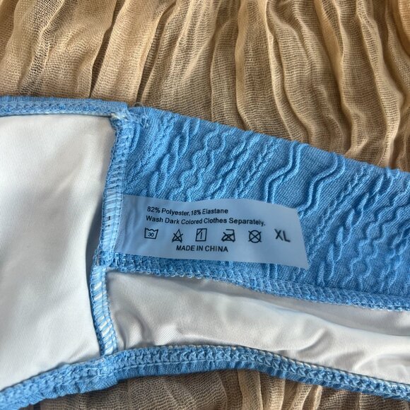 HYTENSUN Women's V Cut High Waisted Bikini Ribbed V-Wired Two Pieces - Picture 8 of 9